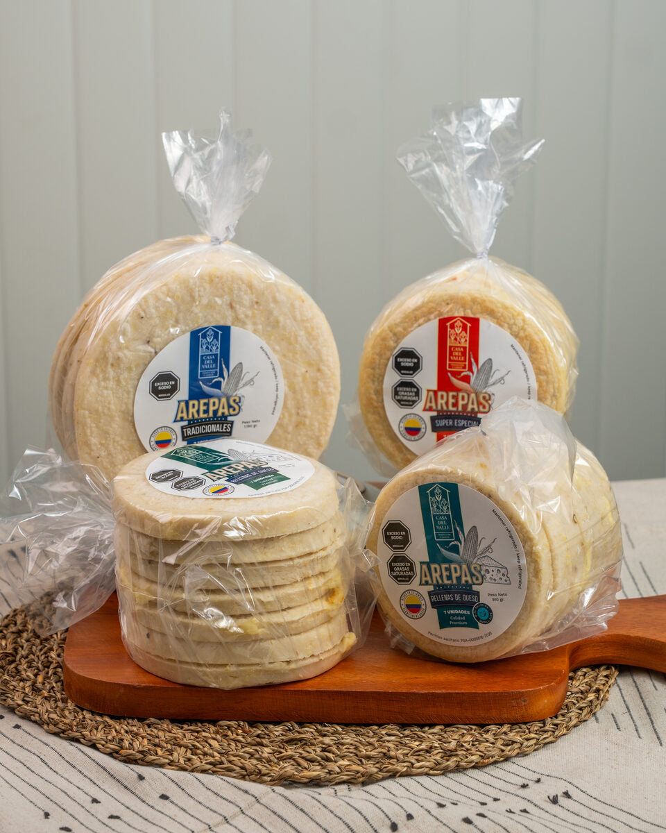 Familia de arepas Casa del Valle