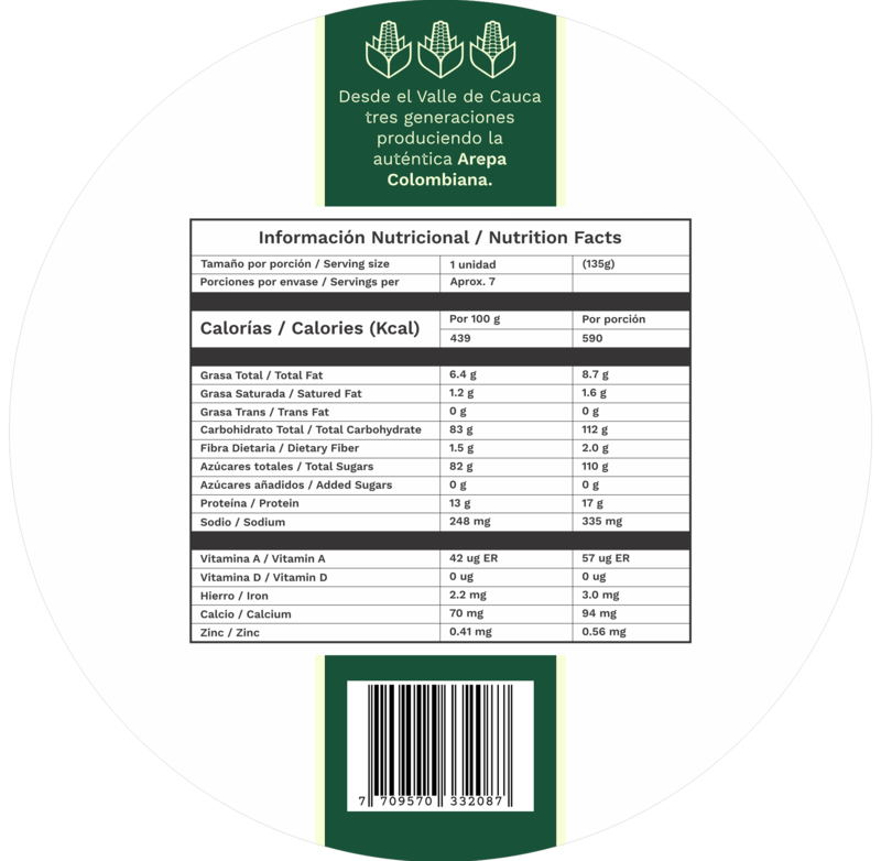 Informaci&oacute;n nutricional Rellena Grandes