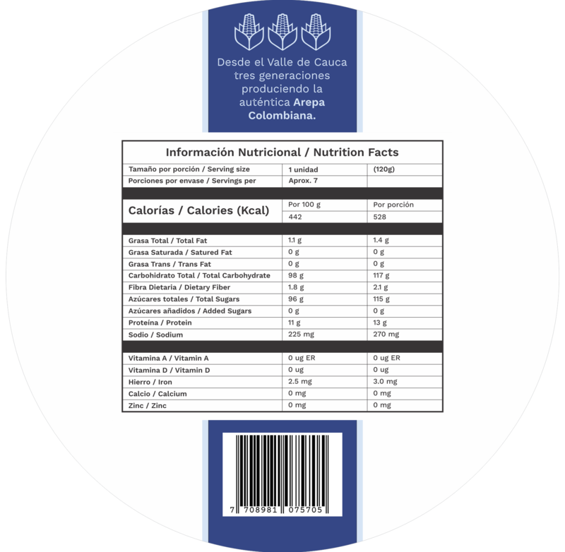 Informaci&oacute;n nutricional Tradicionales
